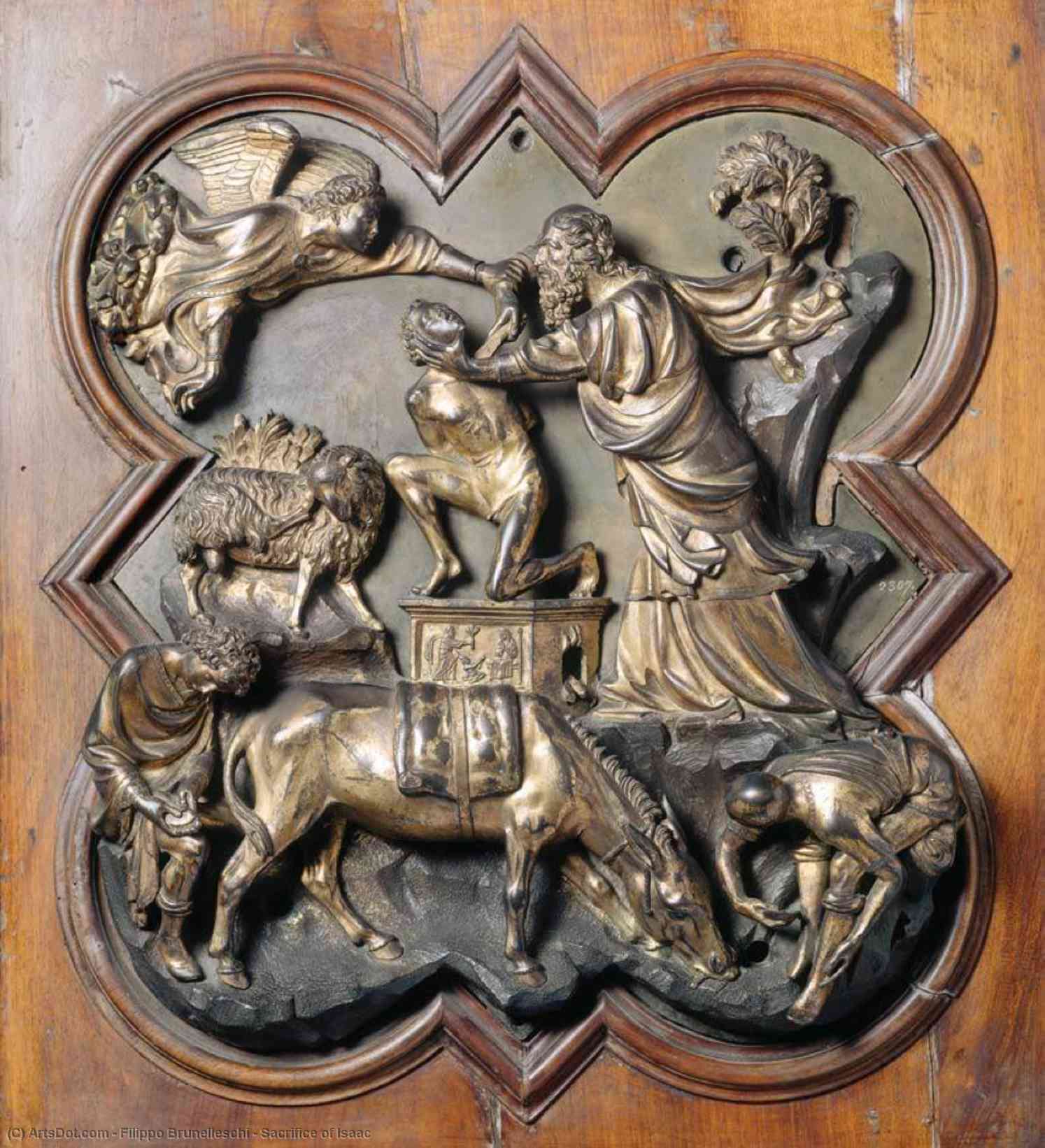 WikiOO.org - Енциклопедия за изящни изкуства - Живопис, Произведения на изкуството Filippo Brunelleschi - Sacrifice of Isaac