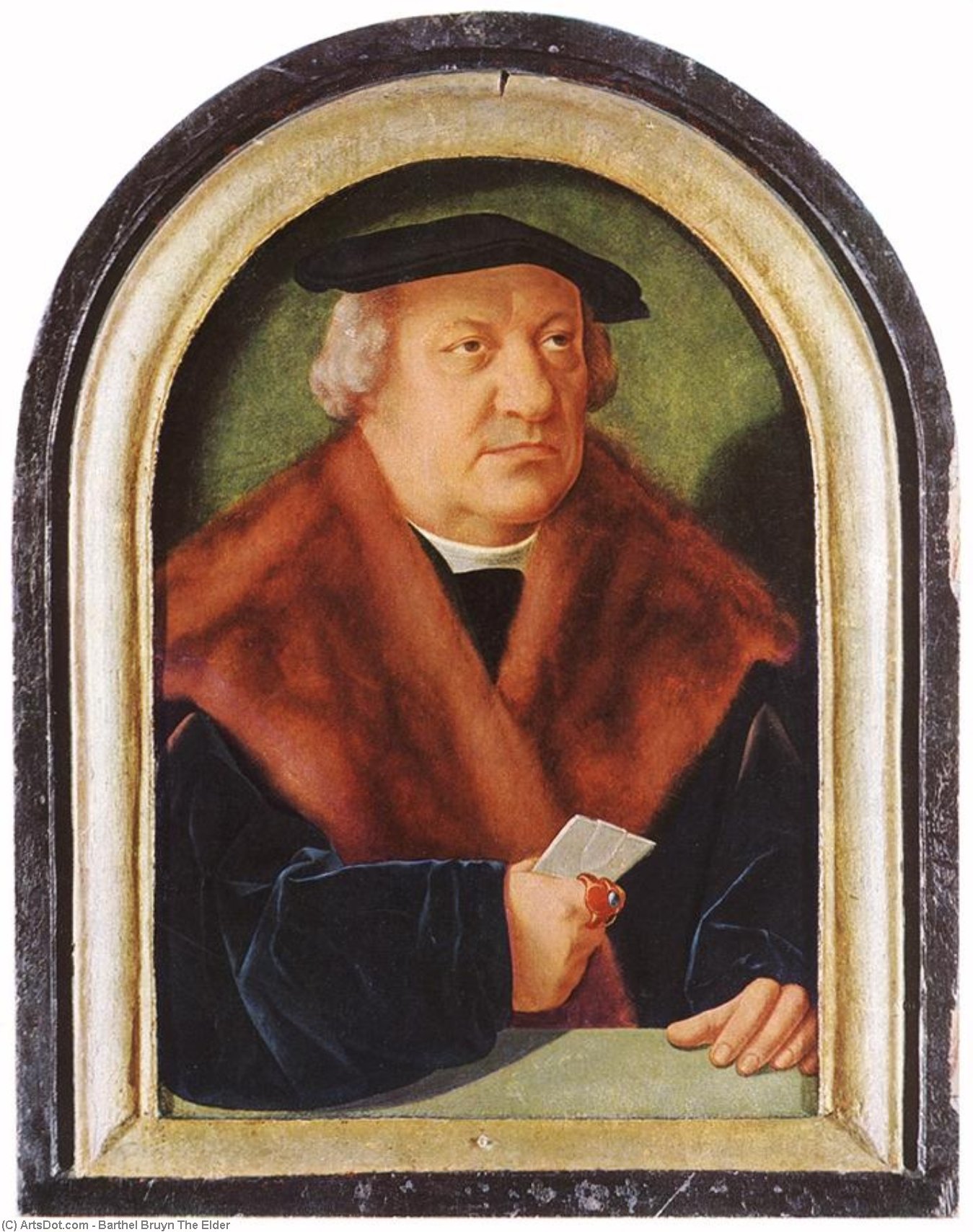 WikiOO.org - Encyclopedia of Fine Arts - Lukisan, Artwork Barthel Bruyn The Elder - Portrait of Scholar Petrus von Clapis