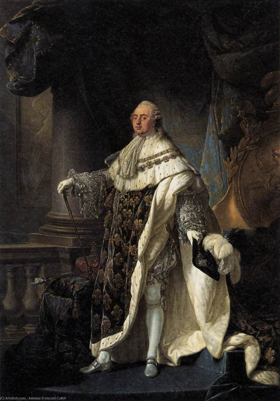 Wikioo.org - The Encyclopedia of Fine Arts - Painting, Artwork by Antoine François Callet - Portrait of Louis XVI