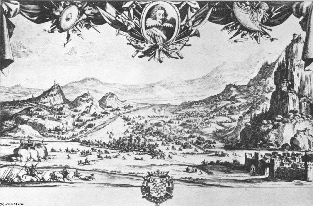 WikiOO.org - Encyclopedia of Fine Arts - Lukisan, Artwork Jacques Callot - The Battle of Avigliana