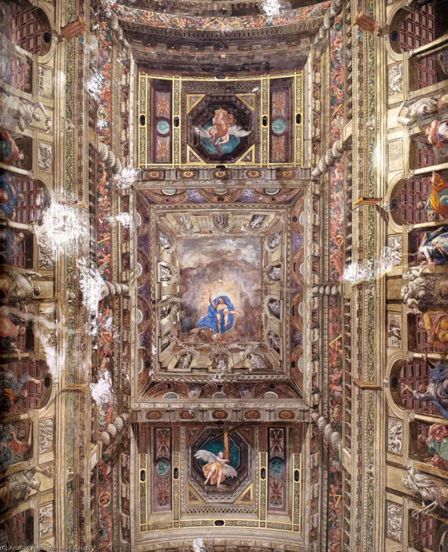 Wikioo.org – L'Encyclopédie des Beaux Arts - Peinture, Oeuvre de Vincenzo Campi - L Ascension de  jésus christ