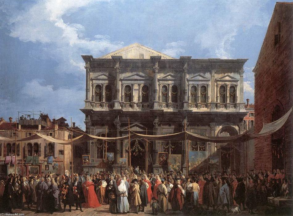 Wikioo.org – L'Enciclopedia delle Belle Arti - Pittura, Opere di Giovanni Antonio Canal (Canaletto) - il festa giorno di san `roch`