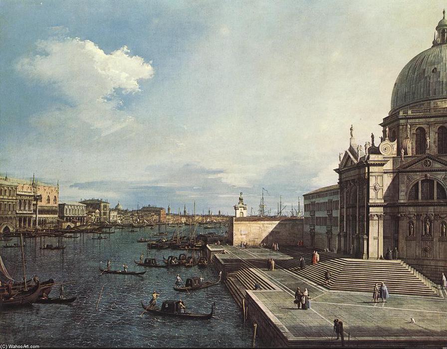 Wikioo.org - The Encyclopedia of Fine Arts - Painting, Artwork by Giovanni Antonio Canal (Canaletto) - The Grand Canal at the Salute Church