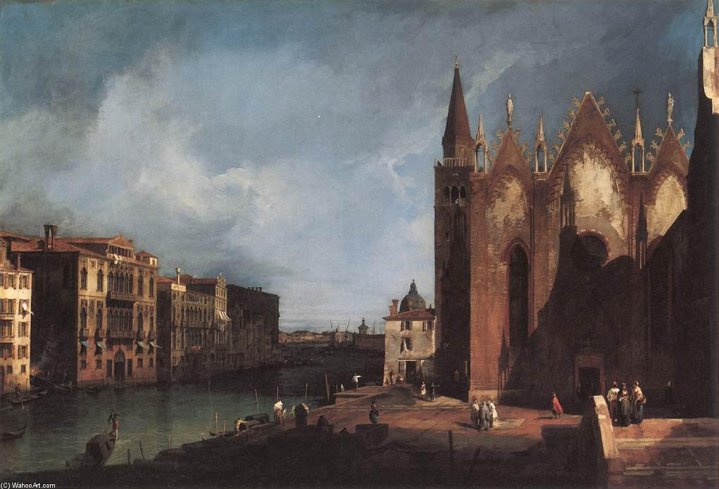 WikiOO.org - 百科事典 - 絵画、アートワーク Giovanni Antonio Canal (Canaletto) - サンタ·マリア·デッラ·カリタの近くの大運河