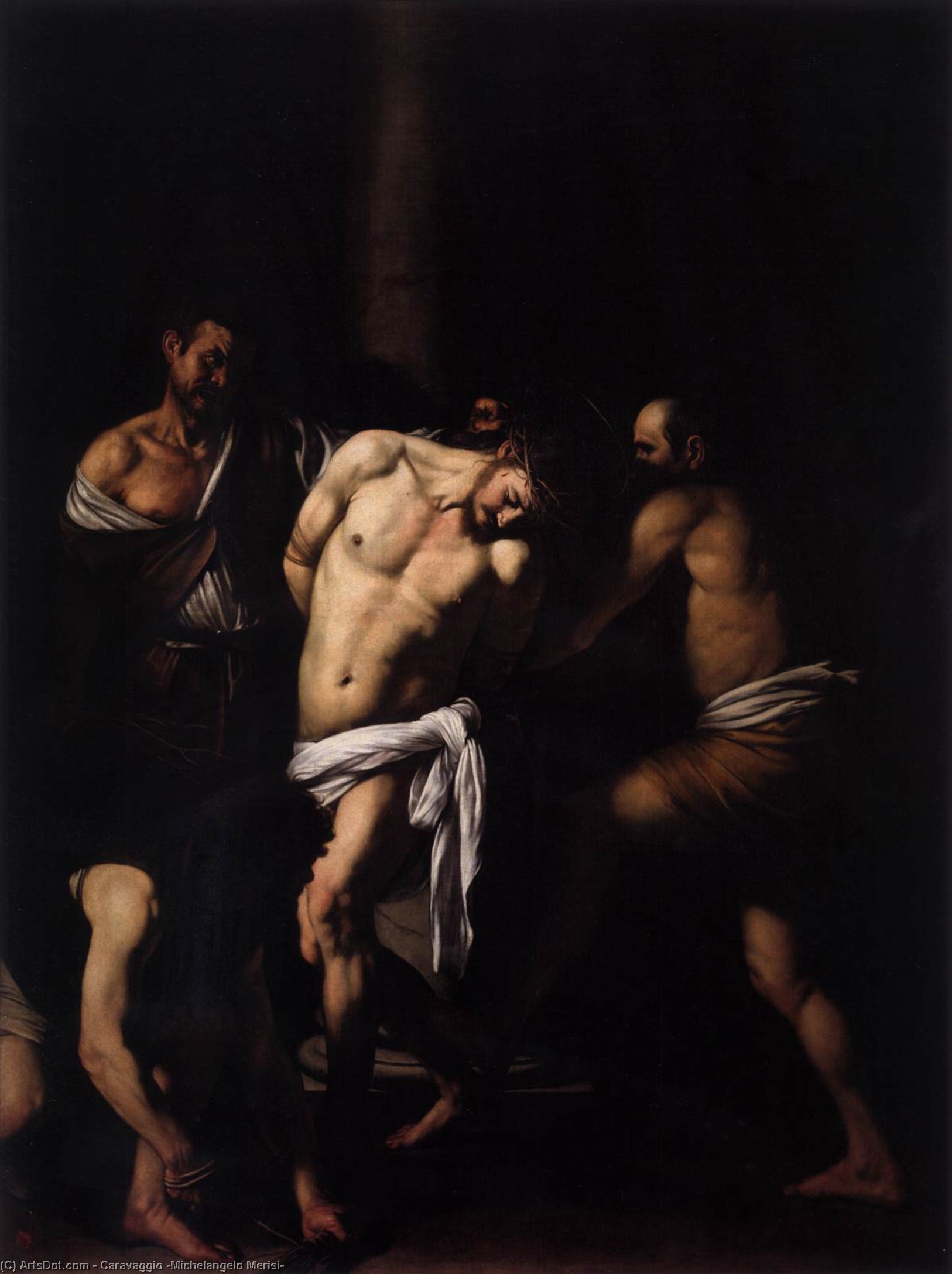 Wikioo.org - The Encyclopedia of Fine Arts - Painting, Artwork by Caravaggio (Michelangelo Merisi) - Flagellation