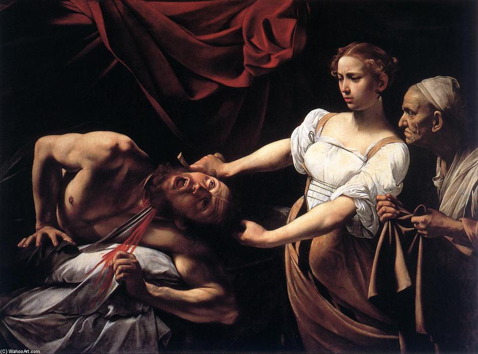 WikiOO.org - Encyclopedia of Fine Arts - Maľba, Artwork Caravaggio (Michelangelo Merisi) - Judith Beheading Holofernes