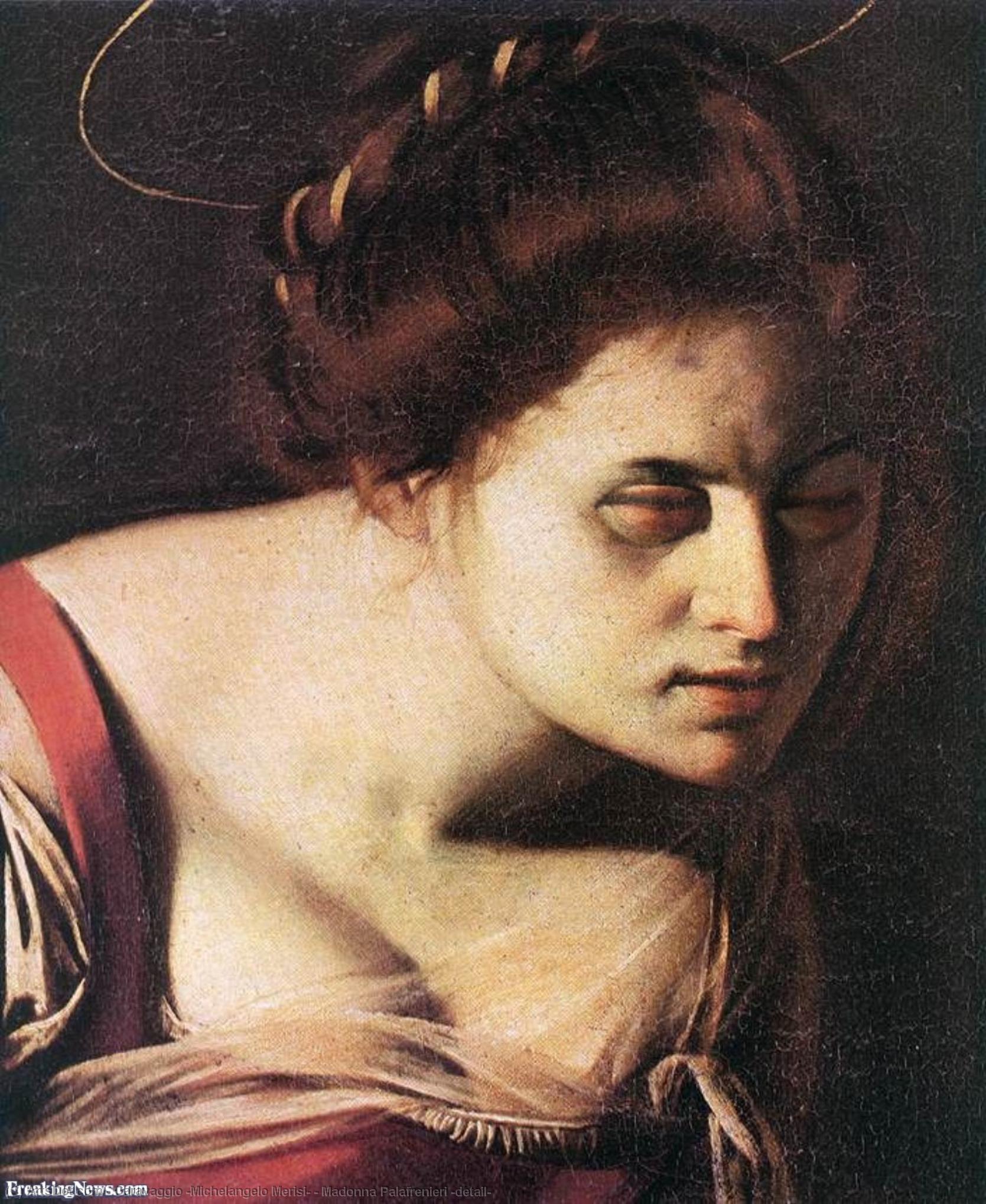 Wikioo.org - สารานุกรมวิจิตรศิลป์ - จิตรกรรม Caravaggio (Michelangelo Merisi) - Madonna Palafrenieri (detail)