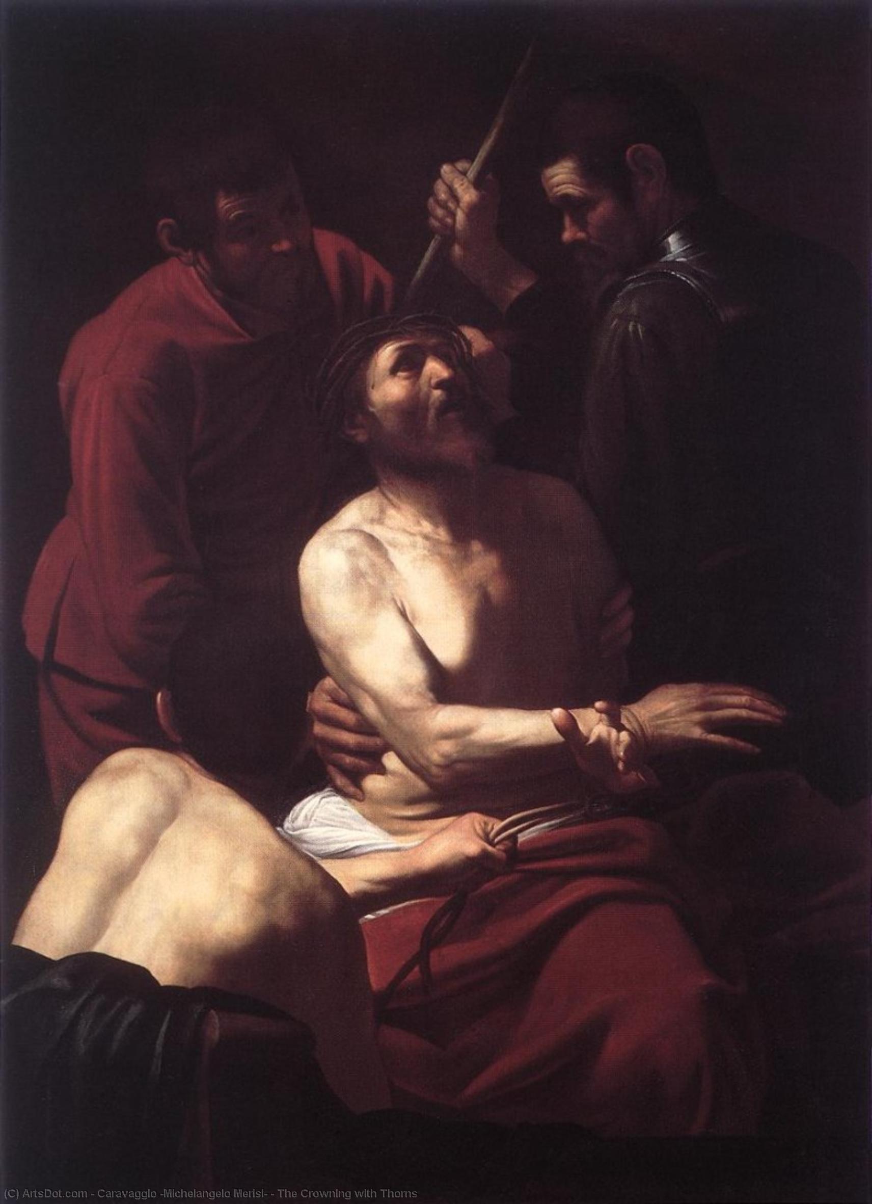 Wikioo.org - The Encyclopedia of Fine Arts - Painting, Artwork by Caravaggio (Michelangelo Merisi) - The Crowning with Thorns