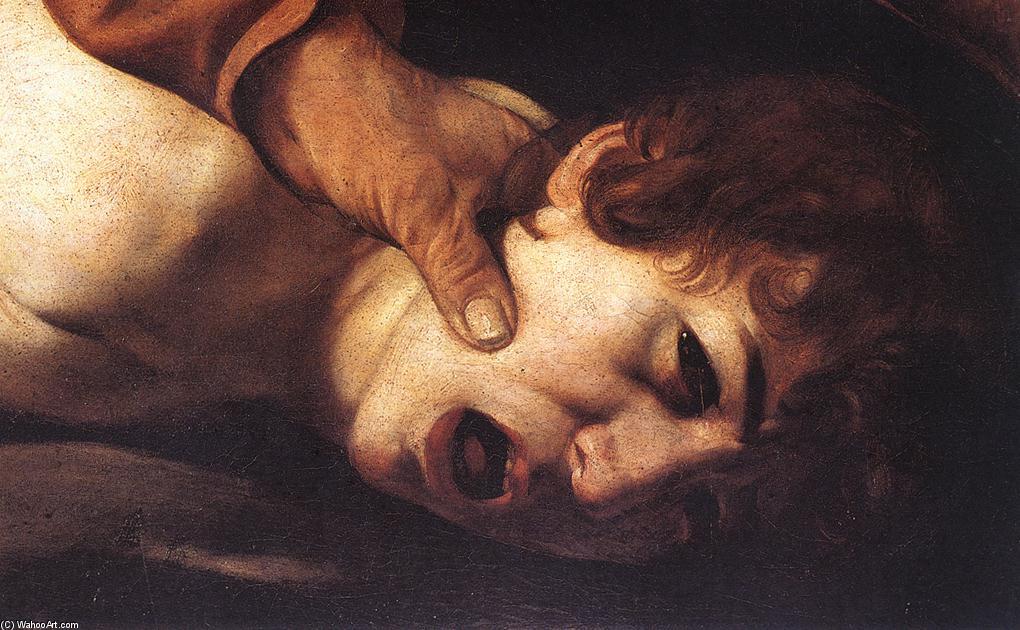 Wikioo.org – La Enciclopedia de las Bellas Artes - Pintura, Obras de arte de Caravaggio (Michelangelo Merisi) - el sacrificio de Isaac Detalle