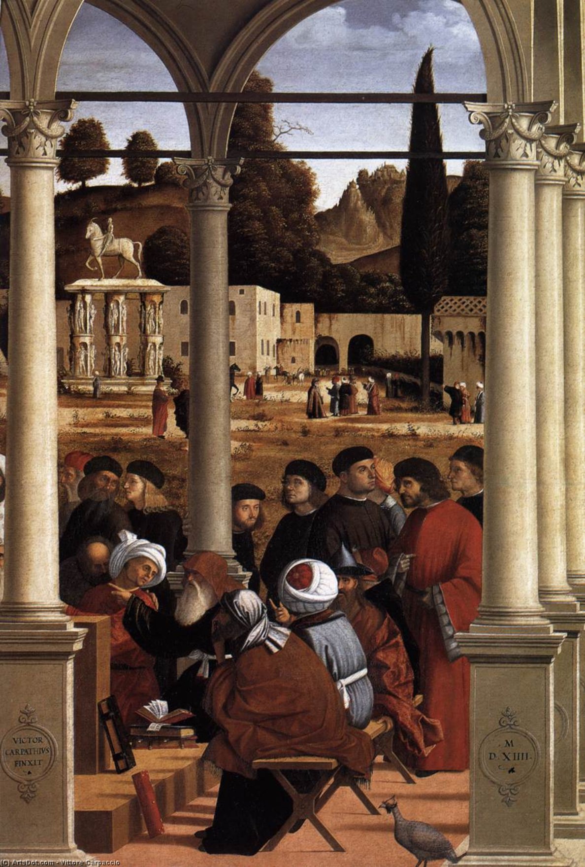 WikiOO.org - Енциклопедія образотворчого мистецтва - Живопис, Картини
 Vittore Carpaccio - Disputation of St Stephen (detail)