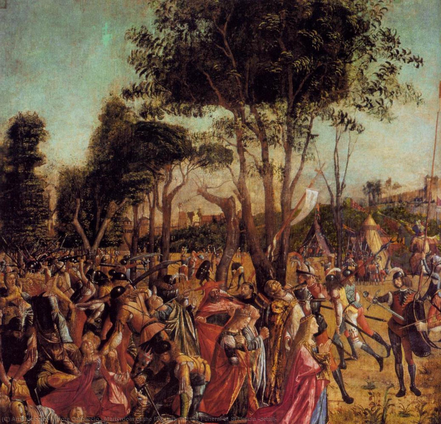 Wikioo.org – L'Encyclopédie des Beaux Arts - Peinture, Oeuvre de Vittore Carpaccio - Martyre de les pèlerins et le Funérailles de St Ursule ( détail )