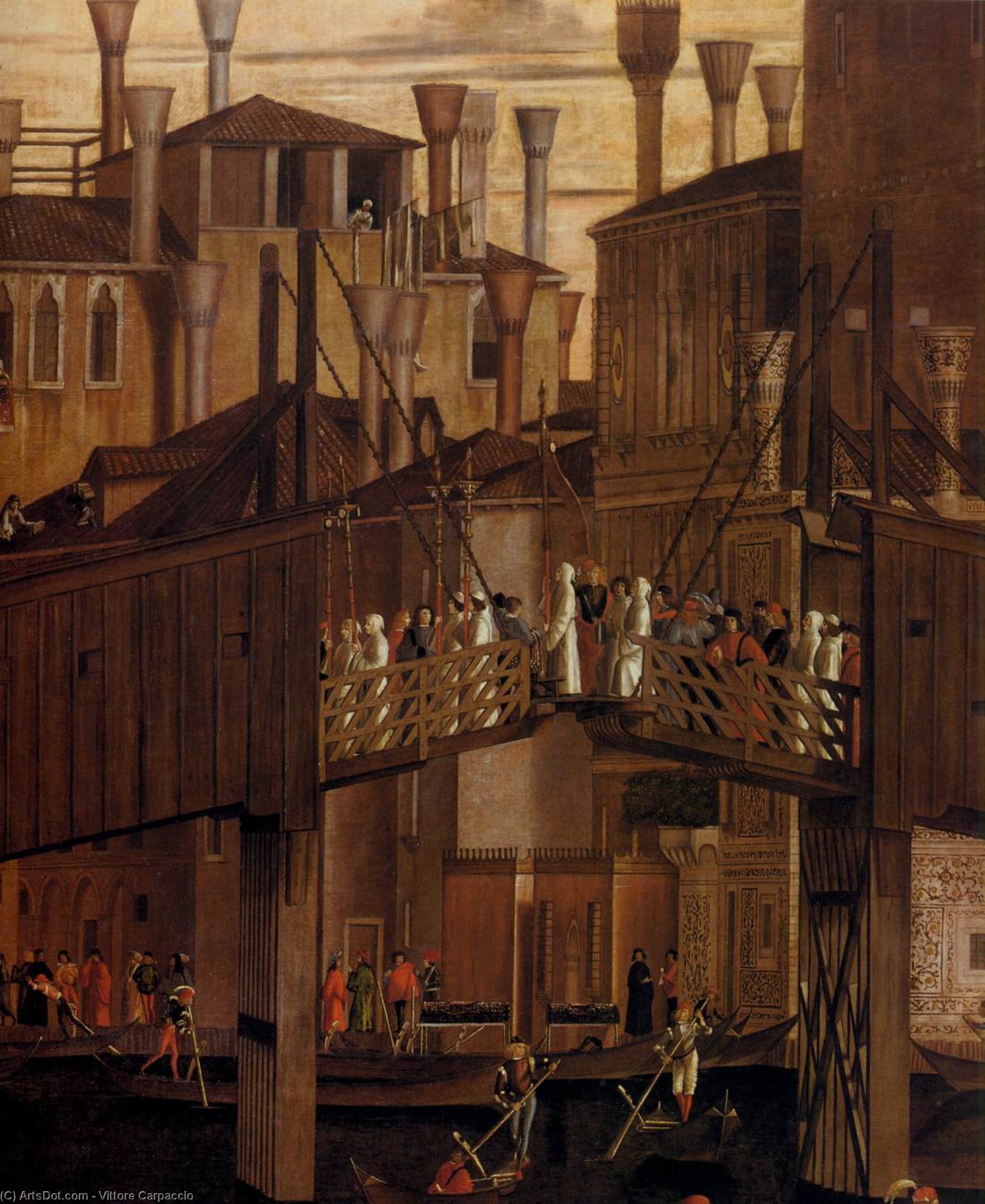 Wikioo.org - The Encyclopedia of Fine Arts - Painting, Artwork by Vittore Carpaccio - The Healing of the Madman (detail)