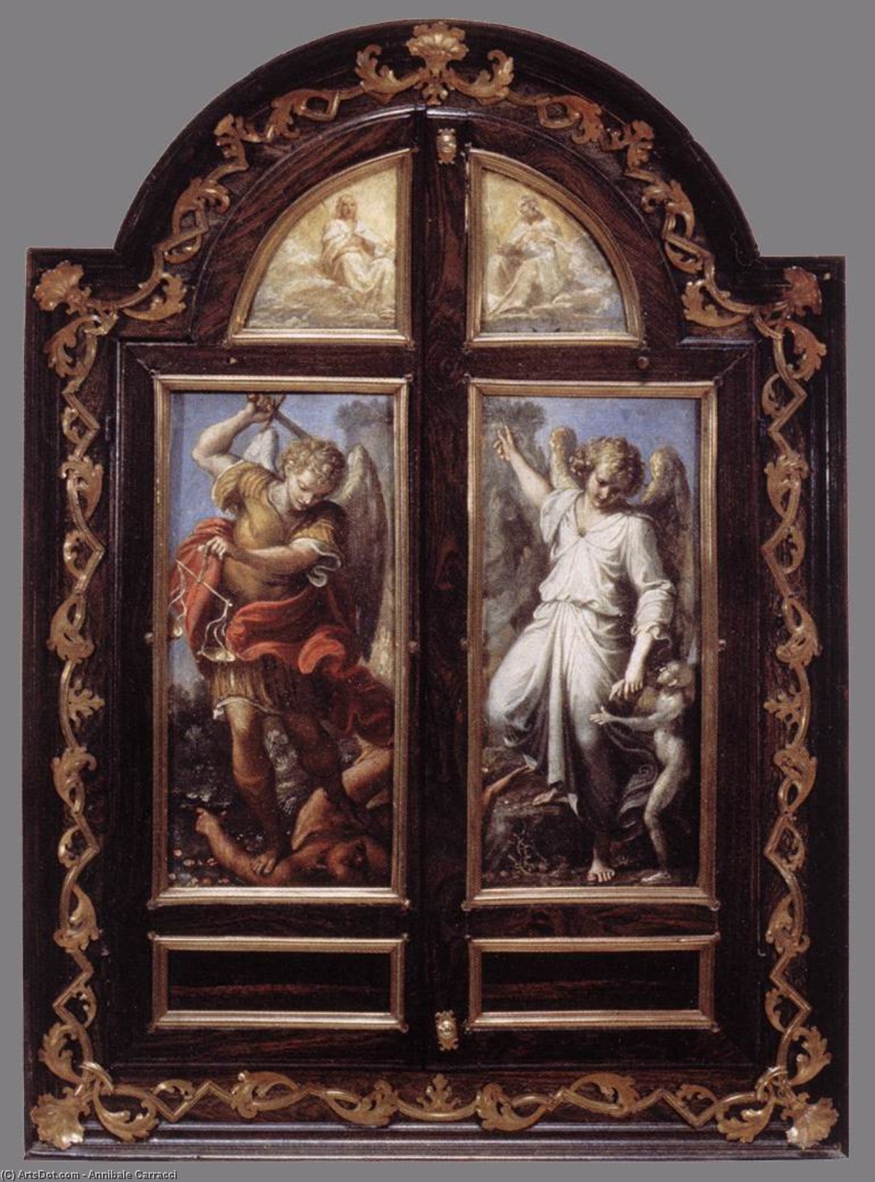 Wikioo.org - The Encyclopedia of Fine Arts - Painting, Artwork by Annibale Carracci - Triptych