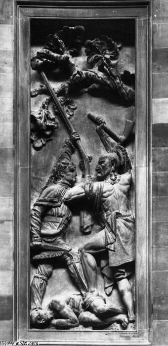 WikiOO.org - Encyclopedia of Fine Arts - Maľba, Artwork Enrico Causici - Daniel Boone Fighting the Indians