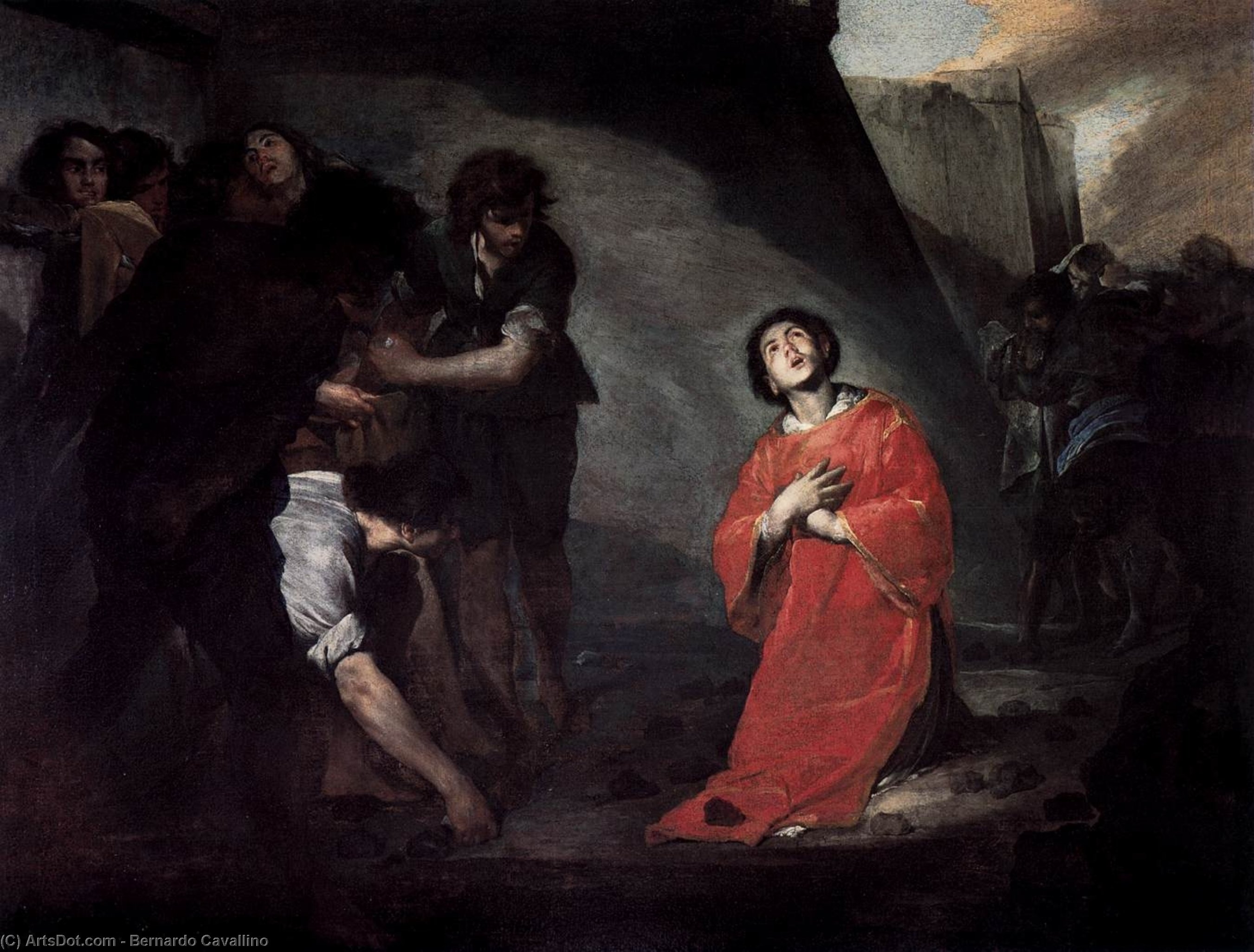 Wikioo.org - The Encyclopedia of Fine Arts - Painting, Artwork by Bernardo Cavallino - Martyrdom of St Stephen