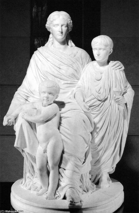 WikiOO.org - Encyclopedia of Fine Arts - Schilderen, Artwork Pierre Jules Cavelier - Cornelia, Mother of the Gracchi