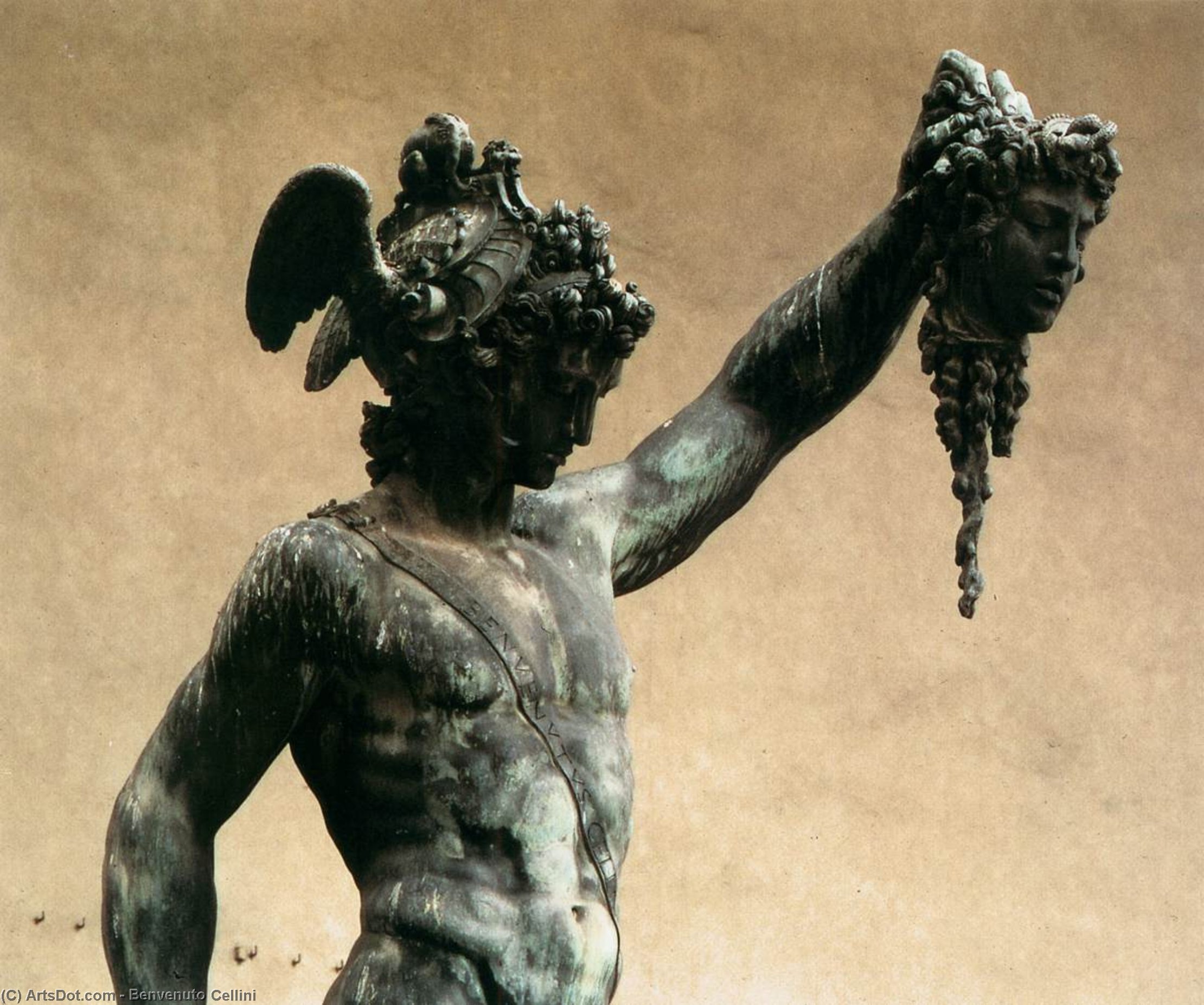 Wikioo.org – L'Enciclopedia delle Belle Arti - Pittura, Opere di Benvenuto Cellini - Perseo particolare