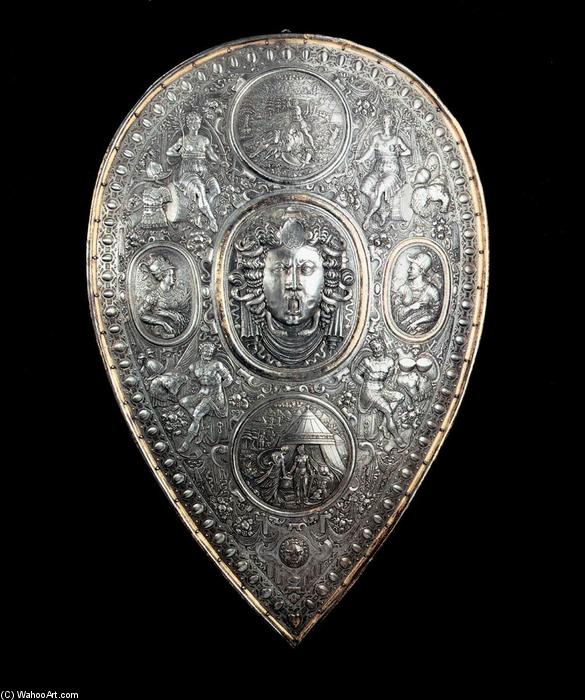 Wikioo.org - The Encyclopedia of Fine Arts - Painting, Artwork by Benvenuto Cellini - Shield for Francesco I de' Medici