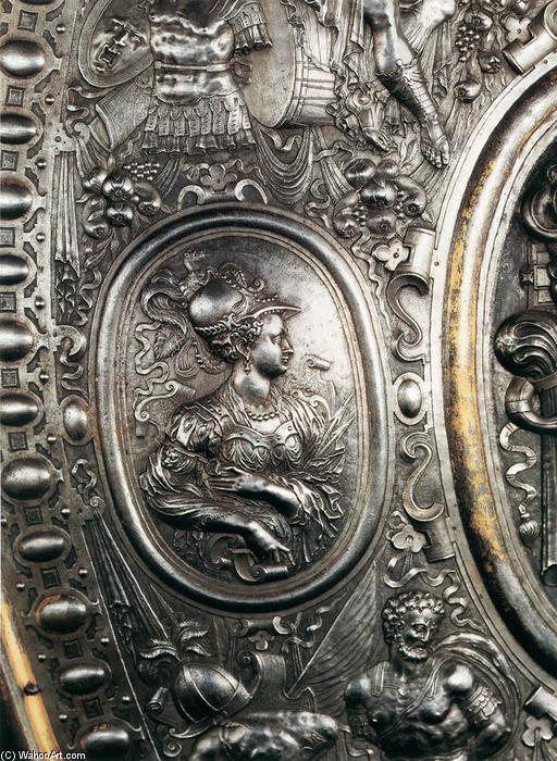 Wikioo.org - The Encyclopedia of Fine Arts - Painting, Artwork by Benvenuto Cellini - Shield for Francesco I de' Medici (detail)