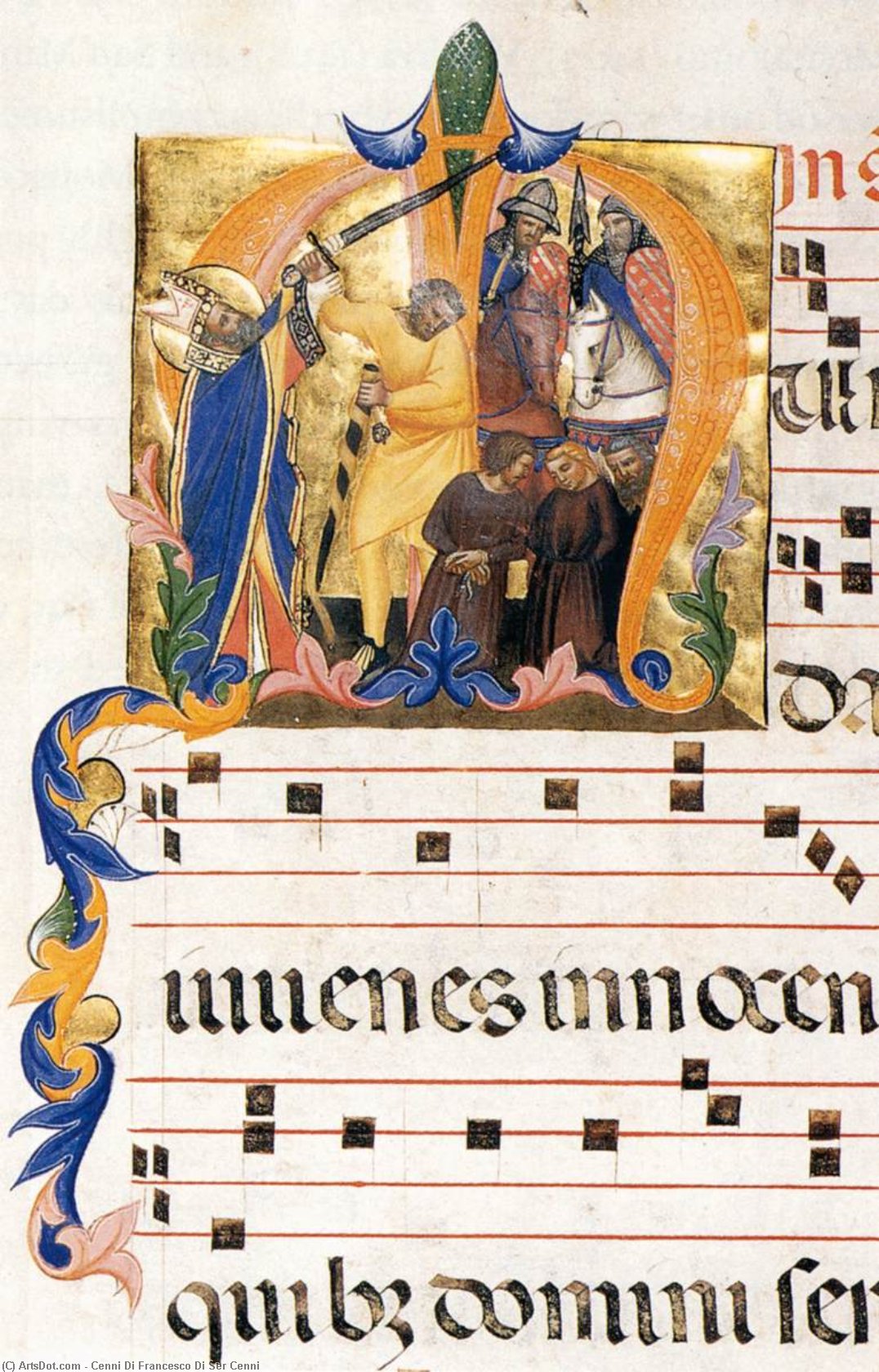 WikiOO.org - Encyclopedia of Fine Arts - Malba, Artwork Cenni Di Francesco Di Ser Cenni - Antiphonary (Folio 27v)