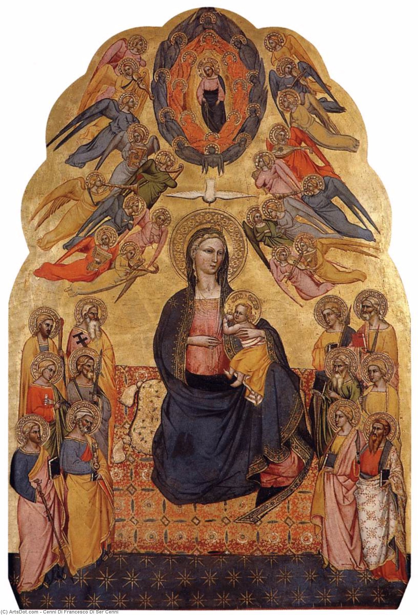 Wikioo.org - The Encyclopedia of Fine Arts - Painting, Artwork by Cenni Di Francesco Di Ser Cenni - The Virgin of Humility