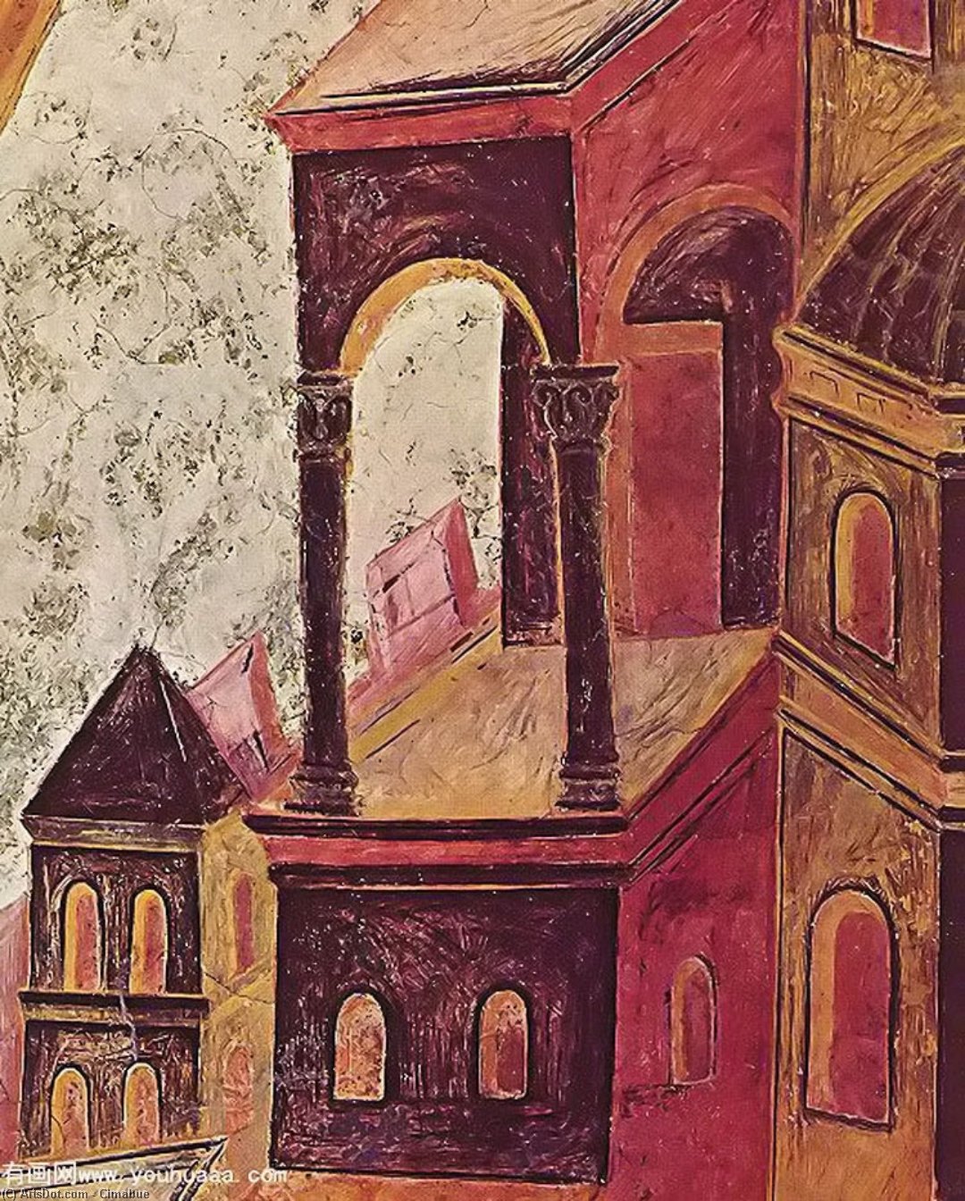 Wikoo.org - موسوعة الفنون الجميلة - اللوحة، العمل الفني Cimabue - St Matthew (detail)