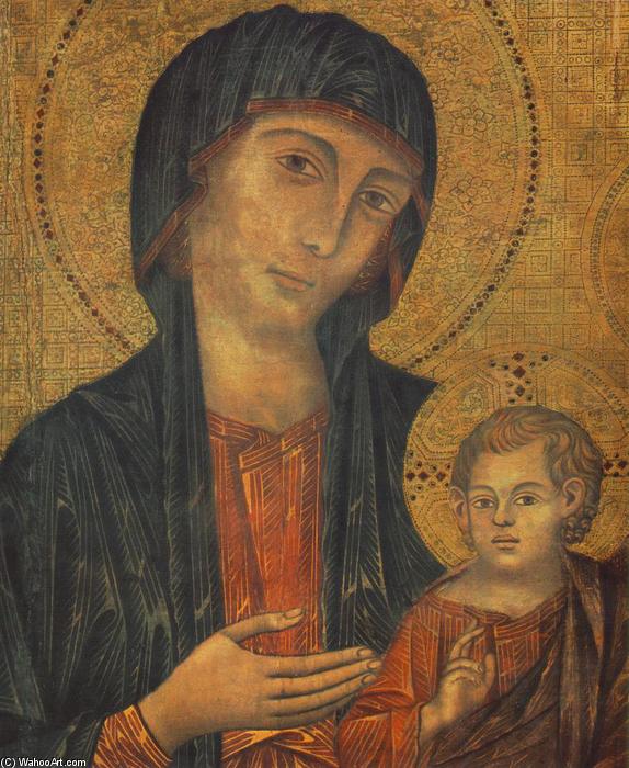Wikoo.org - موسوعة الفنون الجميلة - اللوحة، العمل الفني Cimabue - The Madonna in Majesty (detail)
