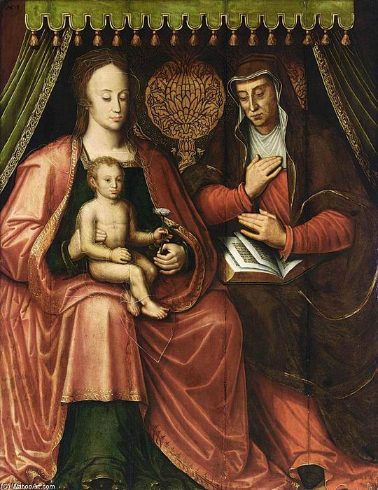 Wikioo.org - The Encyclopedia of Fine Arts - Painting, Artwork by Antoon Claeissens - Virgin and Child with St Anne