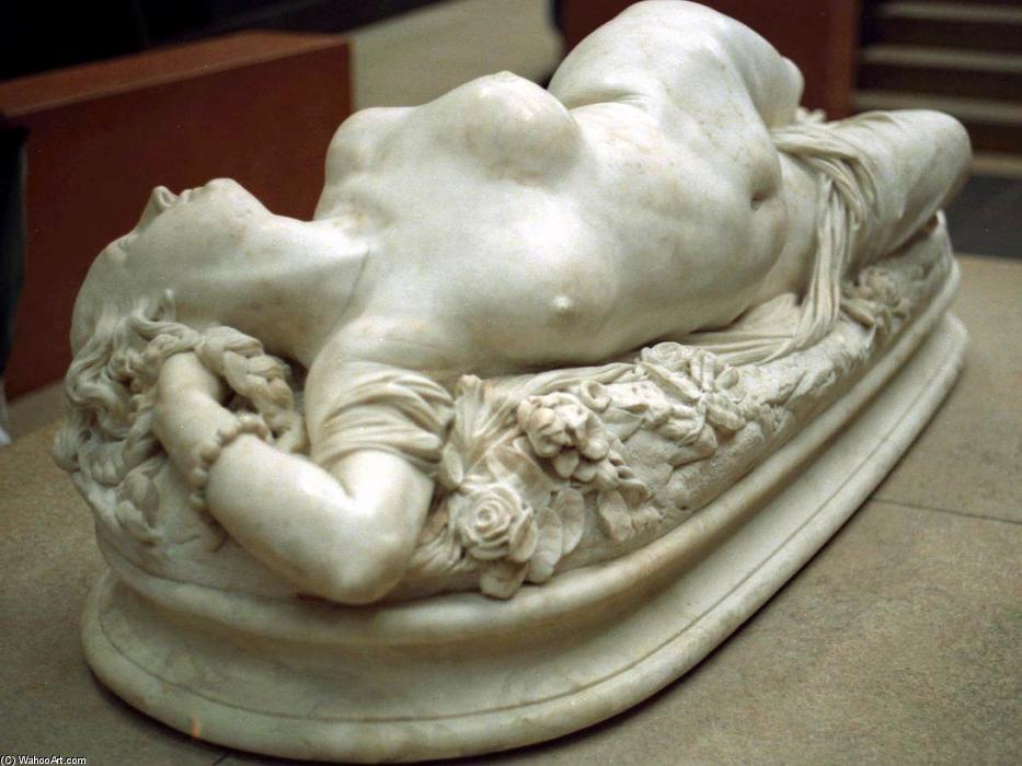WikiOO.org - Enciklopedija likovnih umjetnosti - Slikarstvo, umjetnička djela Auguste Clésinger - Woman Bitten by a Snake (Femme piquée par un serpent)
