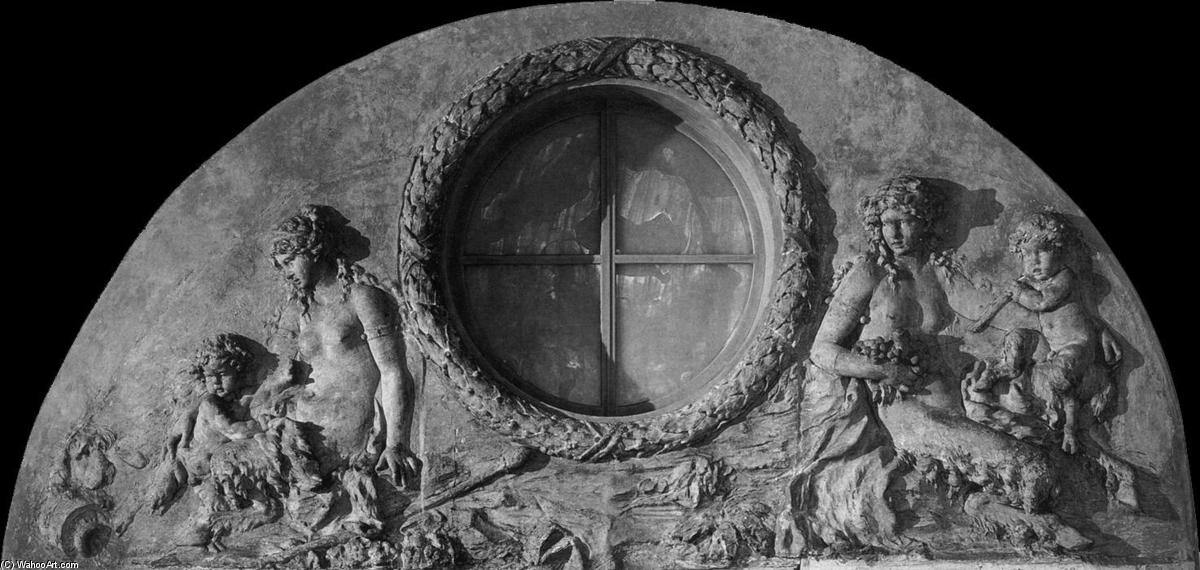 WikiOO.org – 美術百科全書 - 繪畫，作品 Claude Michel (Clodion) - Satyresses和婴儿山神
