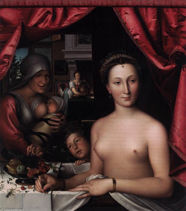 Wikioo.org - The Encyclopedia of Fine Arts - Painting, Artwork by François Clouet - A Lady in Her Bath