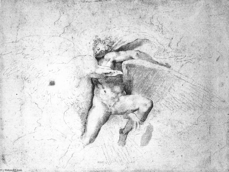 Wikioo.org - The Encyclopedia of Fine Arts - Painting, Artwork by Giulio Clovio - The Rape of Ganymede