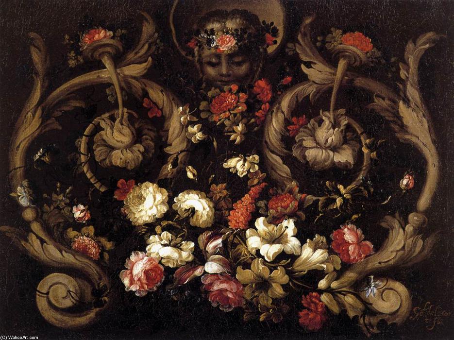 Wikioo.org - The Encyclopedia of Fine Arts - Painting, Artwork by Gabriel De La Corte - Grotesques with Flowers