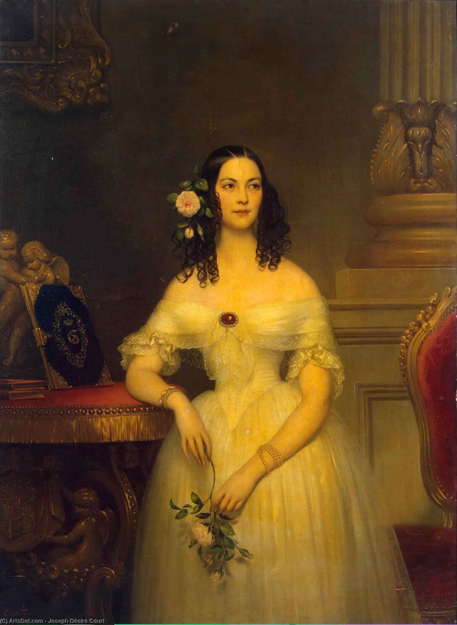 WikiOO.org - 백과 사전 - 회화, 삽화 Joseph Désiré Court - Portrait of Yekaterina Scherbatova