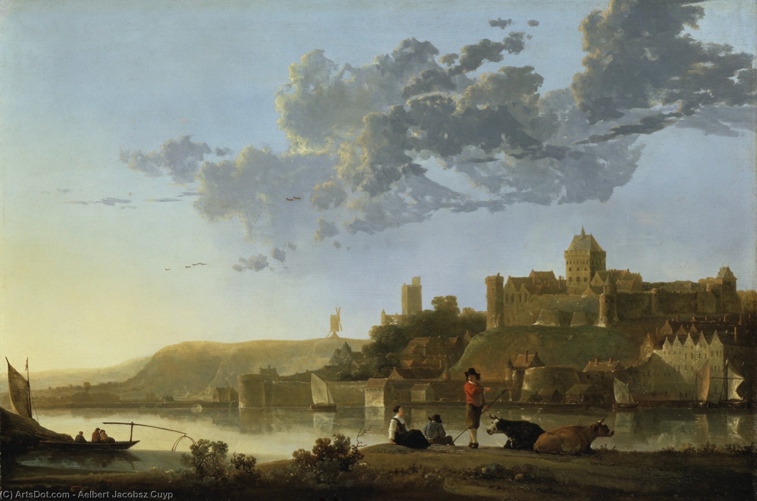 Wikioo.org - The Encyclopedia of Fine Arts - Painting, Artwork by Aelbert Jacobsz Cuyp - The Valkhof at Nijmegen