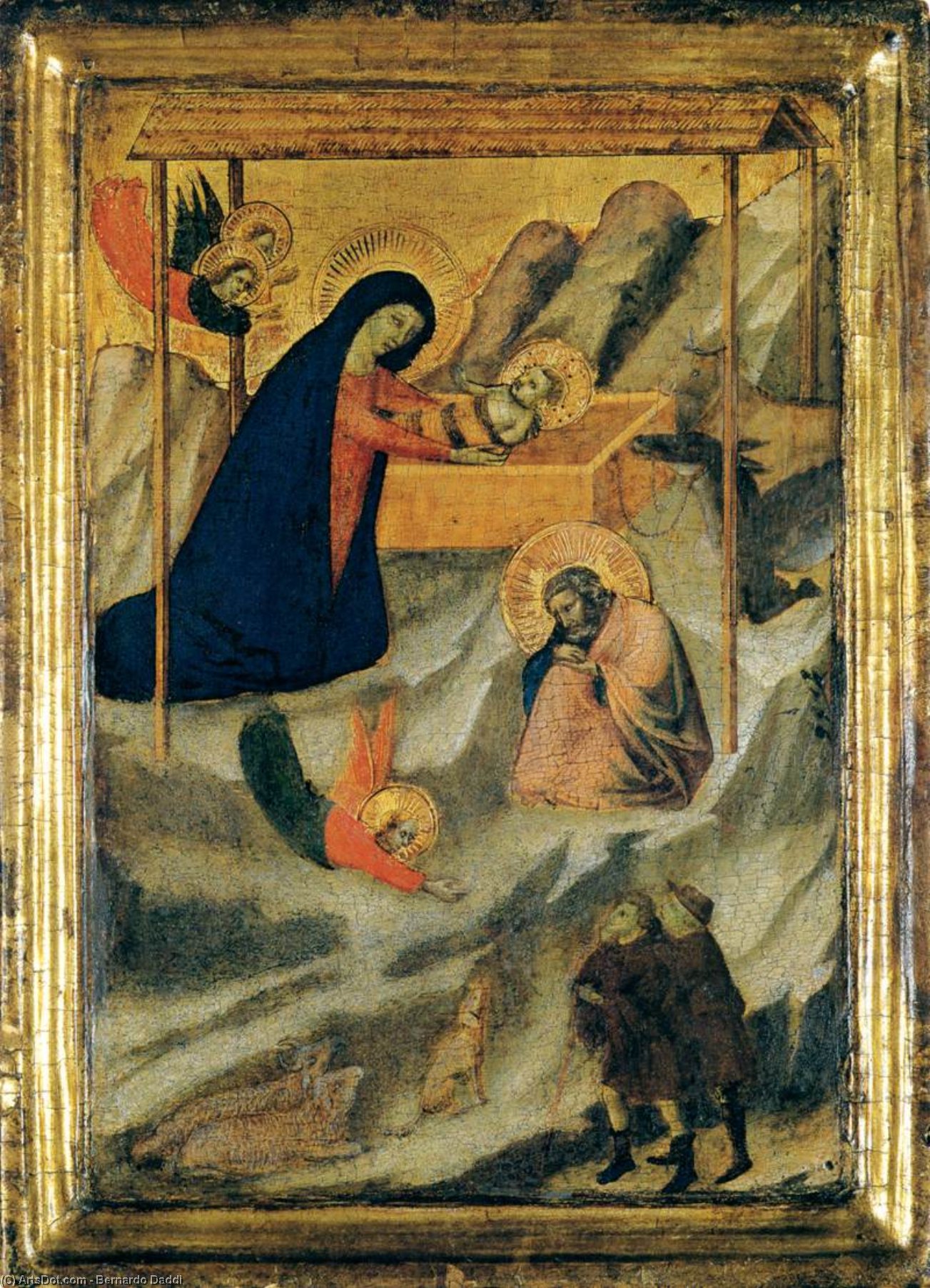 WikiOO.org - אנציקלופדיה לאמנויות יפות - ציור, יצירות אמנות Bernardo Daddi - The Nativity