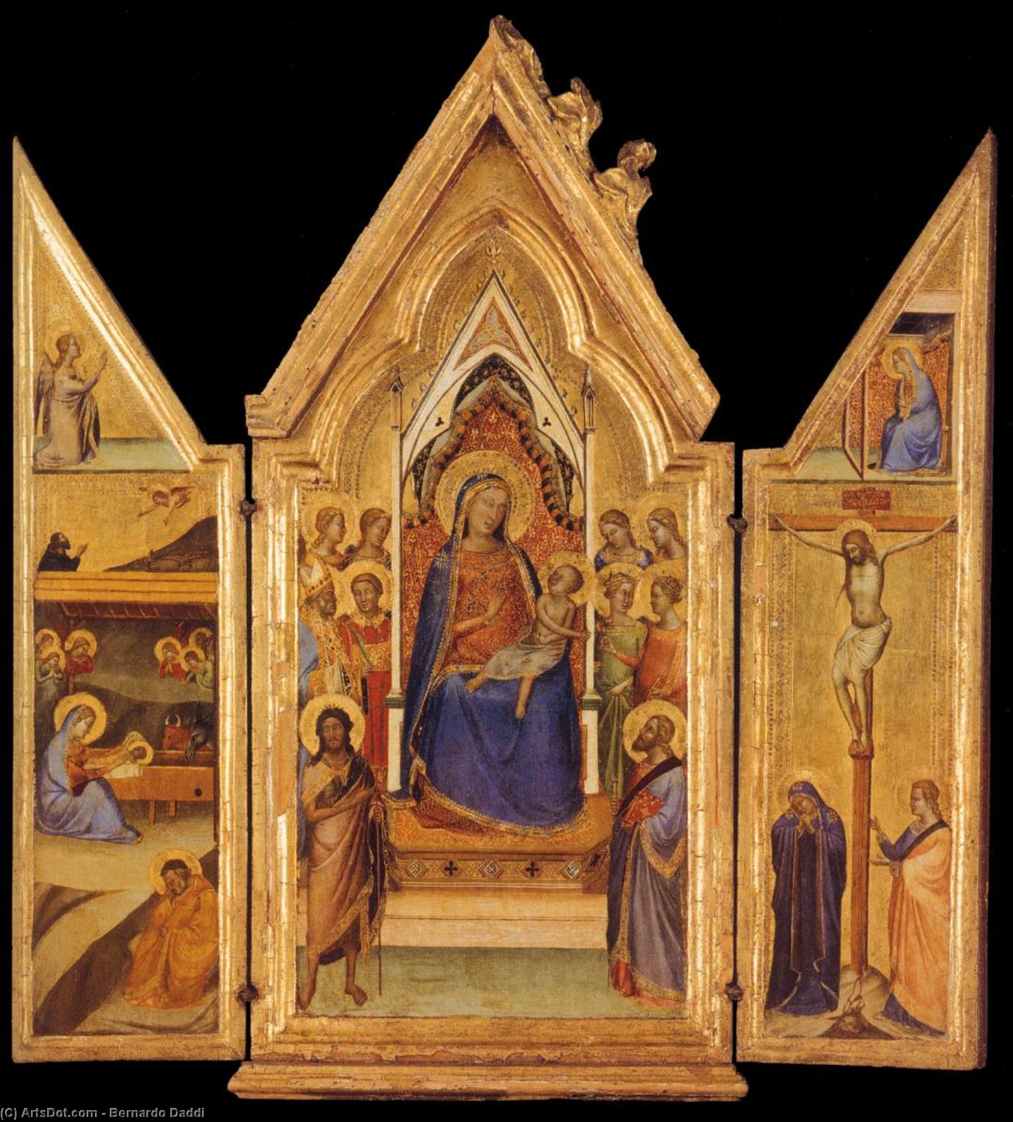 WikiOO.org - Encyclopedia of Fine Arts - Maalaus, taideteos Bernardo Daddi - Triptych