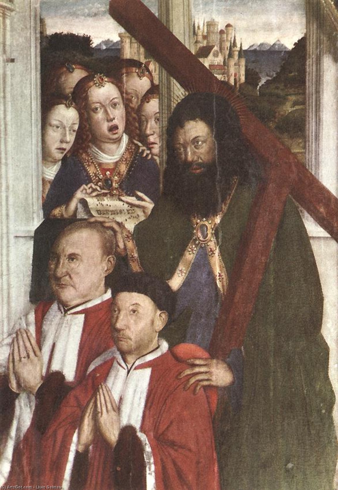 Wikioo.org - The Encyclopedia of Fine Arts - Painting, Artwork by Lluis Dalmau - Altarpiece of the Councillors (detail)