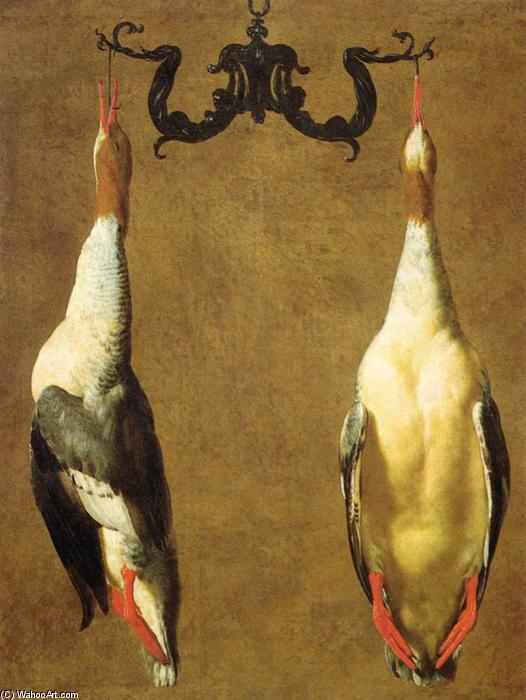Wikioo.org - The Encyclopedia of Fine Arts - Painting, Artwork by Cesare Dandini - Two Hanged Teals