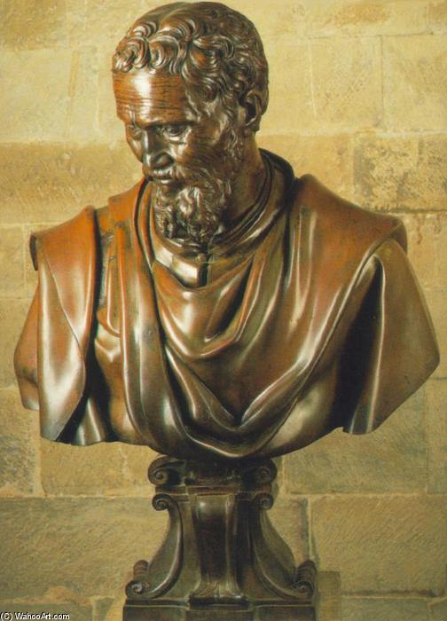 WikiOO.org - Encyclopedia of Fine Arts - Lukisan, Artwork Daniele Da Volterra - Bust of Michelangelo