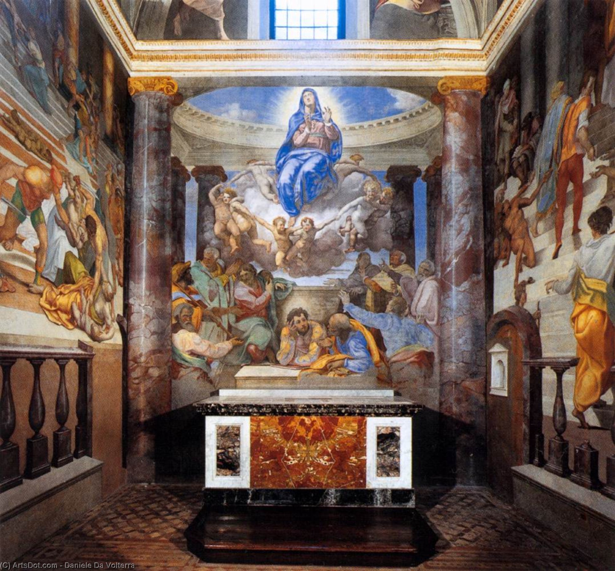 Wikioo.org – La Enciclopedia de las Bellas Artes - Pintura, Obras de arte de Daniele Da Volterra - la suposición todaclasede  el  virgen