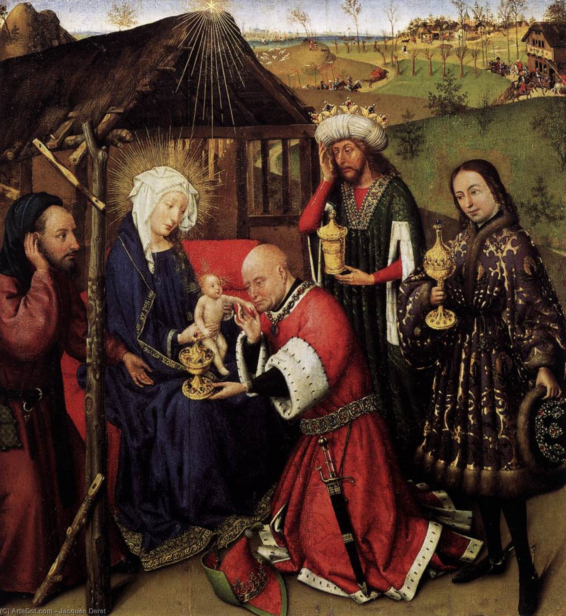 Wikioo.org - The Encyclopedia of Fine Arts - Painting, Artwork by Jacques Daret - Altarpiece of the Virgin