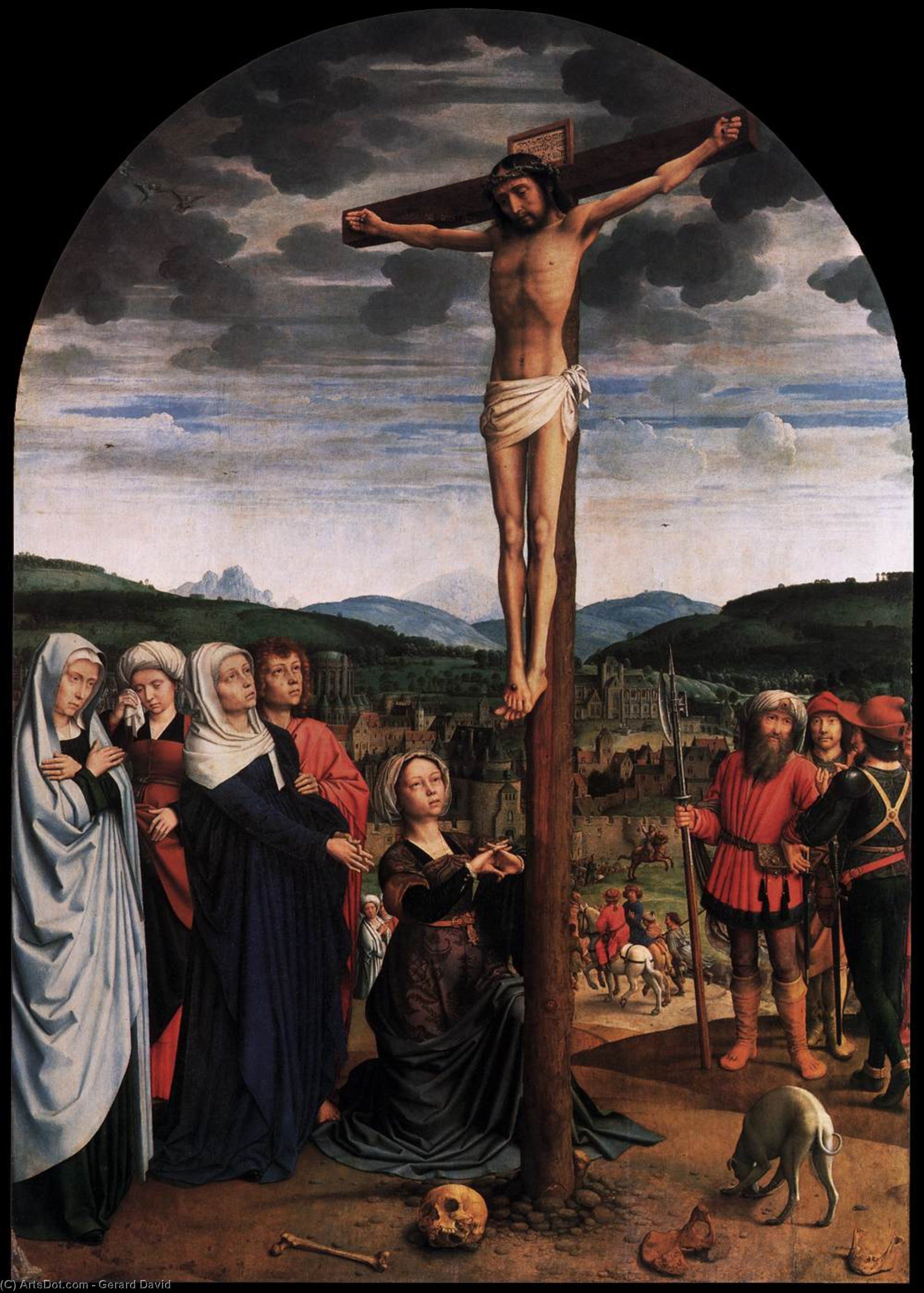 WikiOO.org - Encyclopedia of Fine Arts - Schilderen, Artwork Gerard David - Crucifixion