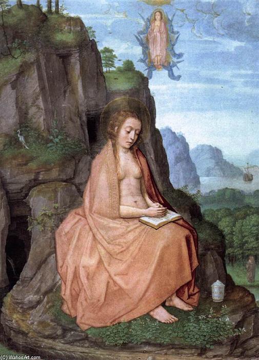 WikiOO.org - Encyclopedia of Fine Arts - Lukisan, Artwork Gerard David - Grimani Breviary: Mary Magdalen Penitent