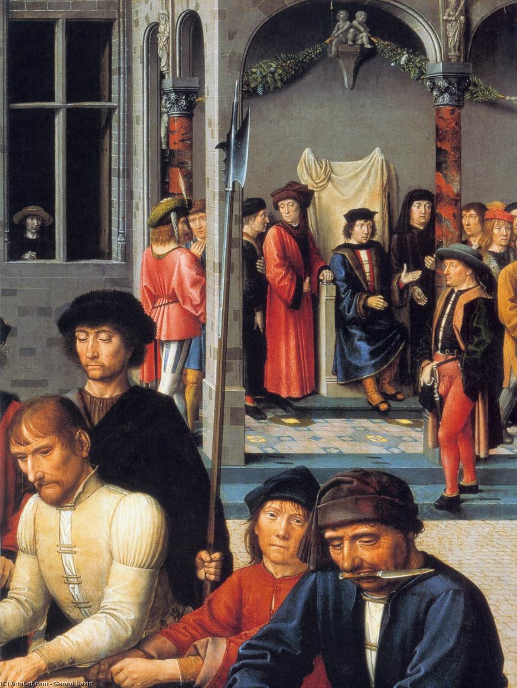 Wikioo.org - The Encyclopedia of Fine Arts - Painting, Artwork by Gerard David - The Judgment of Cambyses (detail)