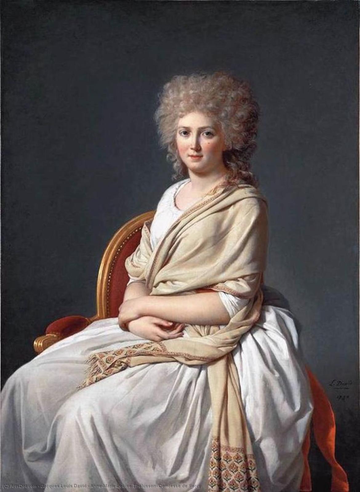 WikiOO.org – 美術百科全書 - 繪畫，作品 Jacques Louis David - Anne-Marie-Louise Thélusson , 伯爵夫人 德 Sorcy