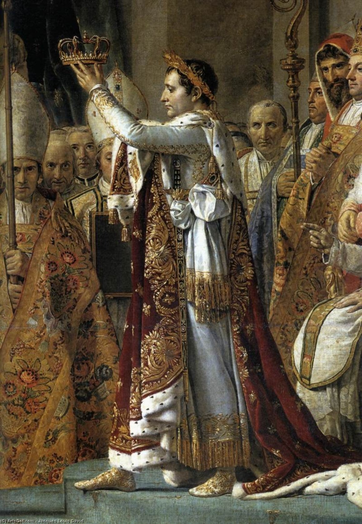 Wikioo.org – L'Enciclopedia delle Belle Arti - Pittura, Opere di Jacques Louis David - consacrazione di  Antartico  imperatore  Napoleone  io  particolare