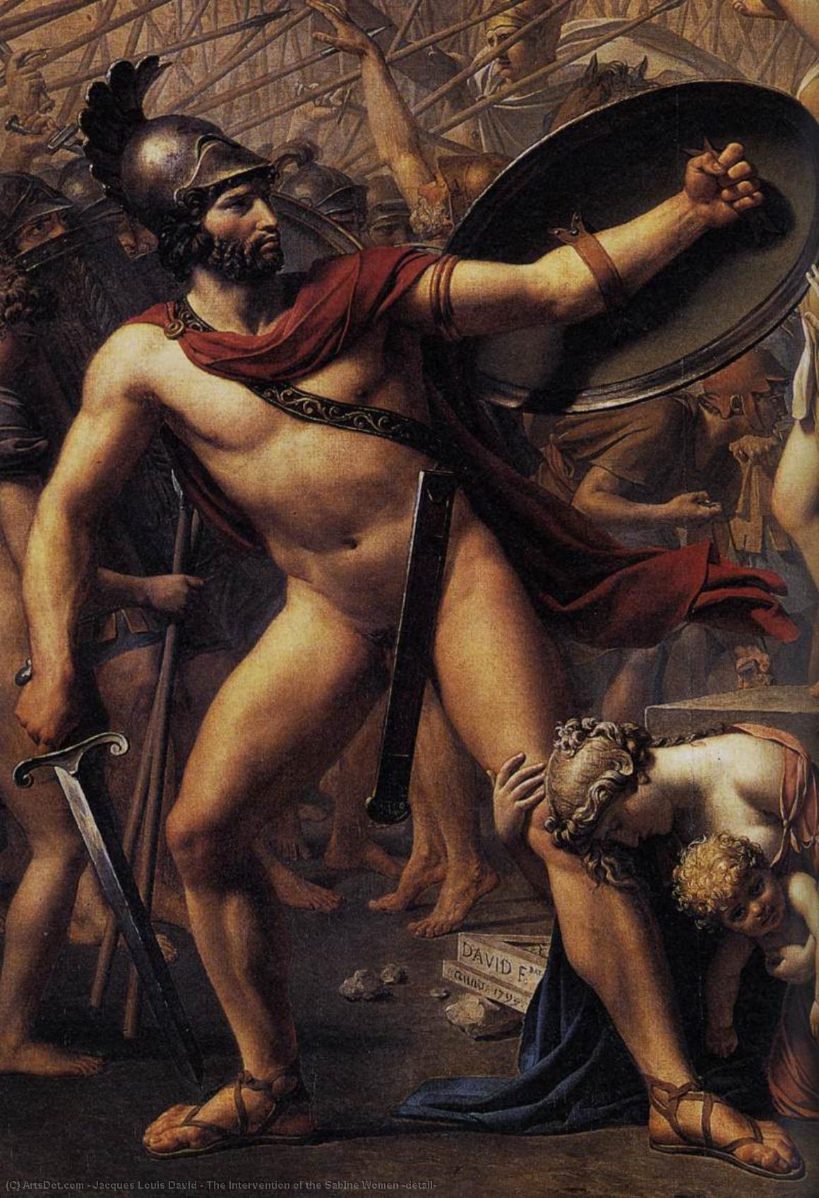 Wikioo.org - The Encyclopedia of Fine Arts - Painting, Artwork by Jacques Louis David - The Intervention of the Sabine Women (detail)