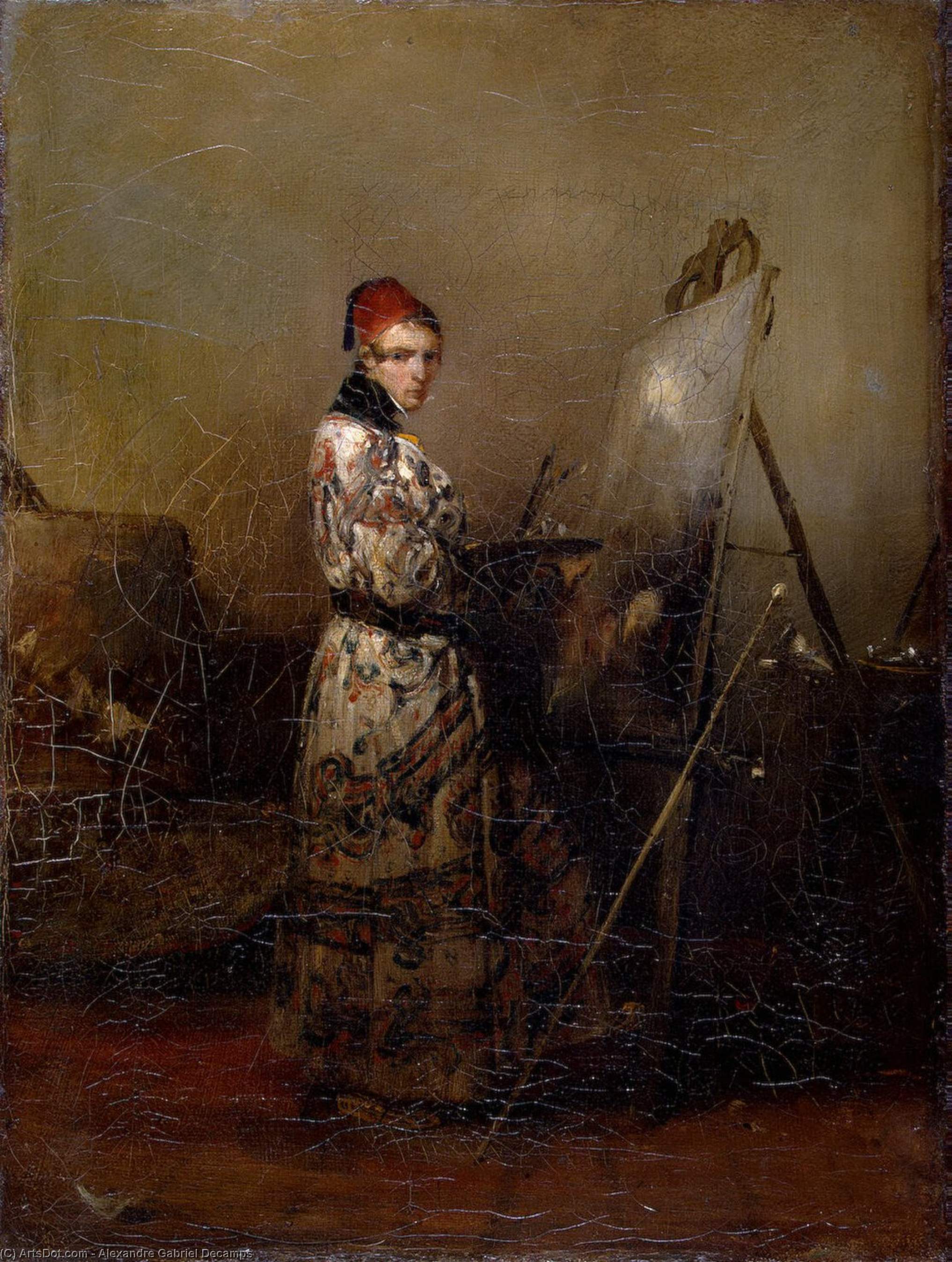 WikiOO.org - Енциклопедия за изящни изкуства - Живопис, Произведения на изкуството Alexandre Gabriel Decamps - Self-Portrait