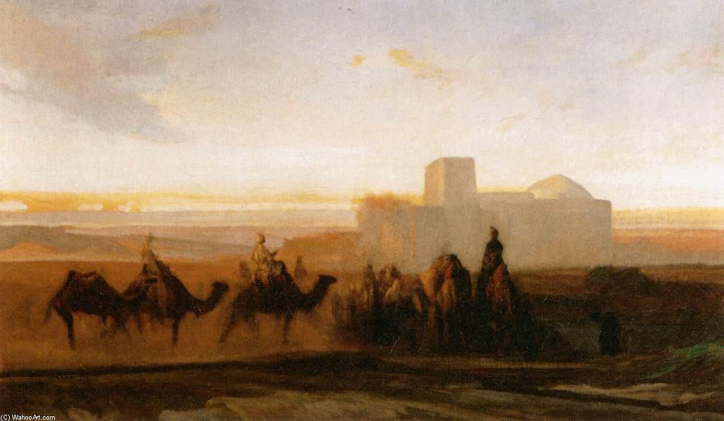 Wikioo.org - The Encyclopedia of Fine Arts - Painting, Artwork by Alexandre Gabriel Decamps - The Caravan